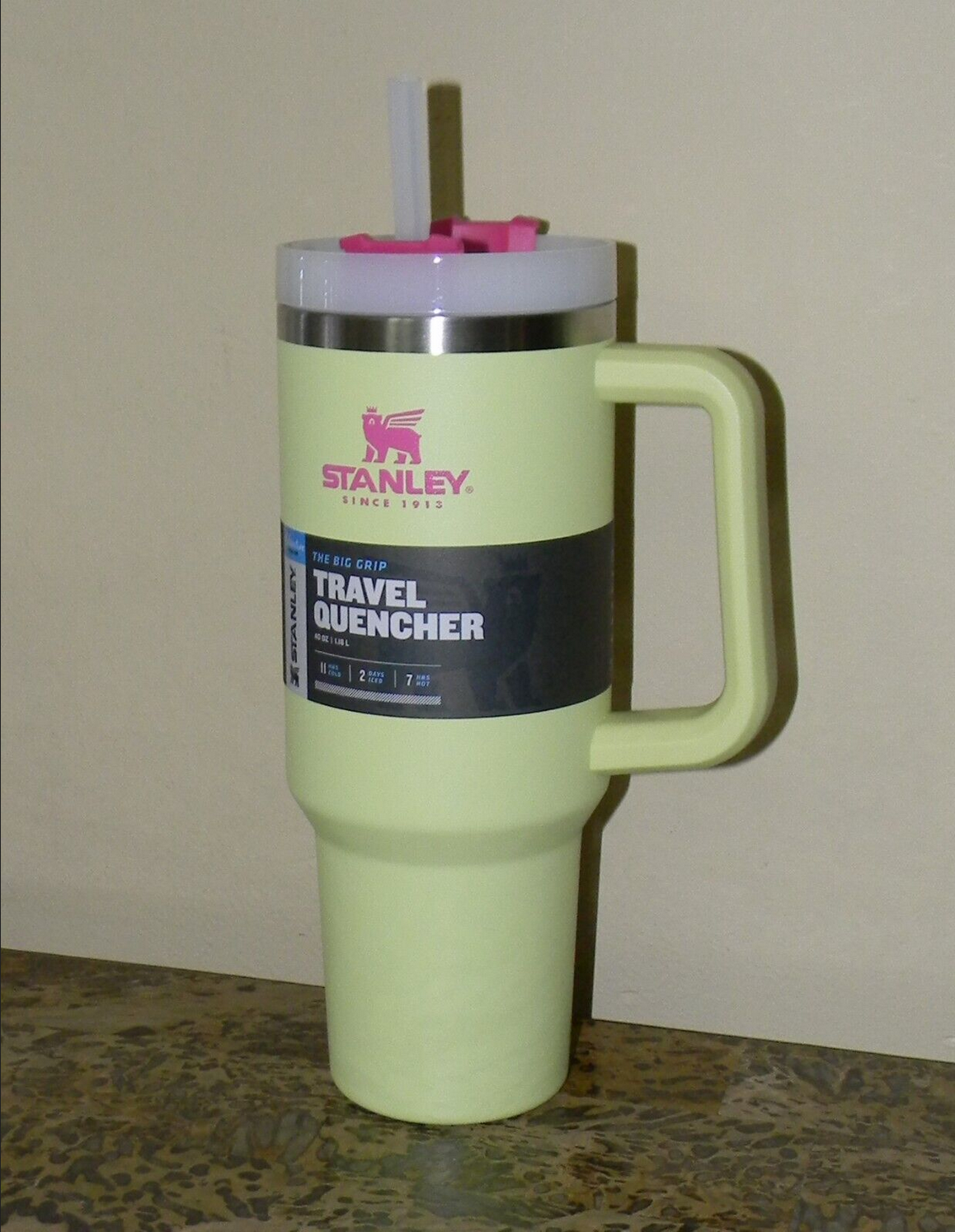 Stanley 40oz Adventure Tumbler Citron Stainless Steel Cup NEW Never Used