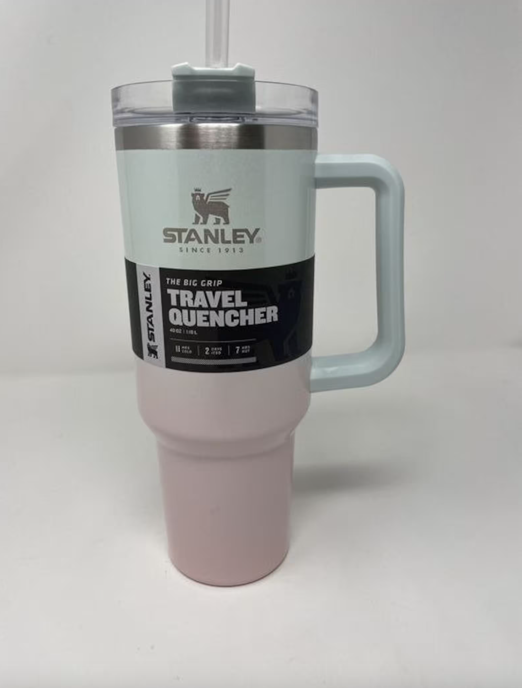 Stanley Big Grip Travel Quencher Stainless Steel Champagne Ombre Tumbler 40  Oz