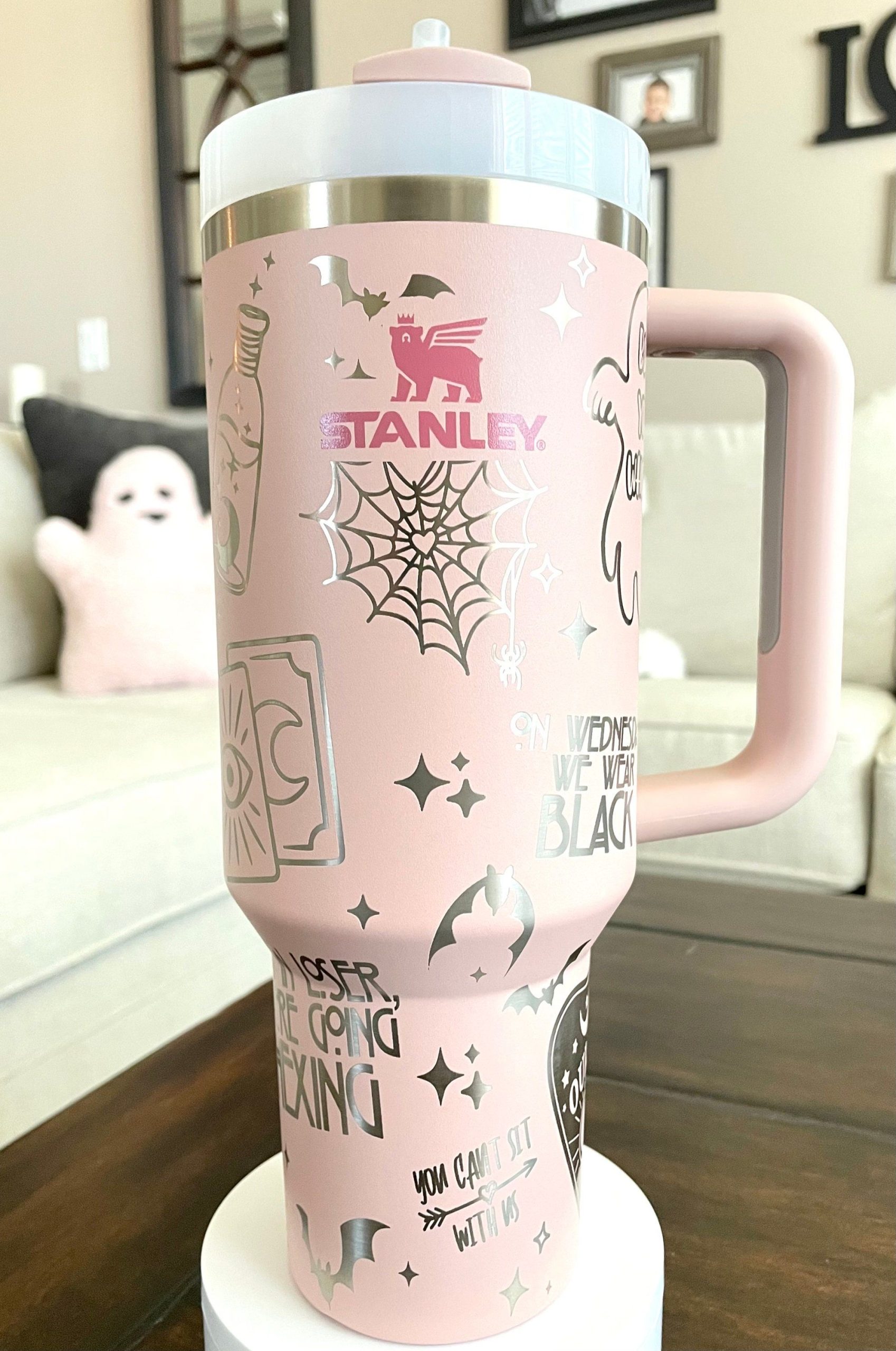 My first time engraving a Pink Dusk Stanley. I think she's an