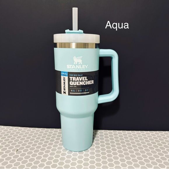 Stanley - TIDEPOOL 40 Oz Adventure Quencher Travel Tumbler - (Teal/Green)  NWT! - Stylish Stanley Tumbler - Pink Barbie Citron Dye Tie