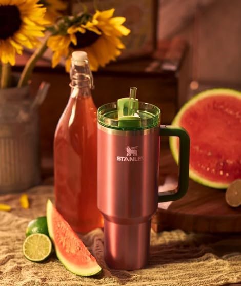  WATERBAE 40 oz. Insulated Tumbler with Handle (Watermelon):  Home & Kitchen