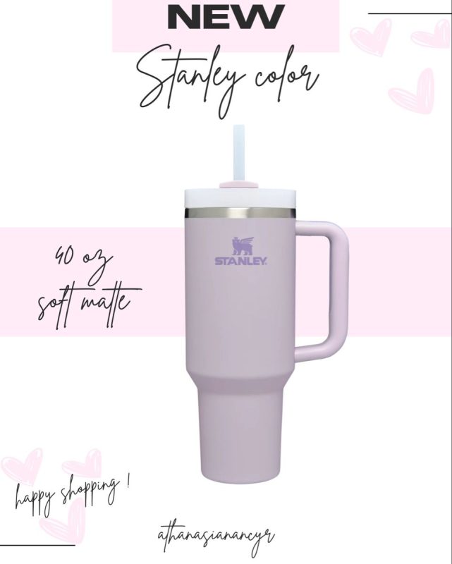 Purple Stanley Tumbler  Athanasianancyr - Stanley Tumbler - Stylish Stanley  Tumbler - Pink Barbie Citron Dye Tie