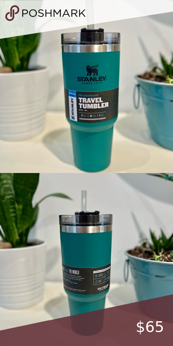 Stanley - TIDEPOOL 40 Oz Adventure Quencher Travel Tumbler - (Teal/Green)  NWT! - Stylish Stanley Tumbler - Pink Barbie Citron Dye Tie