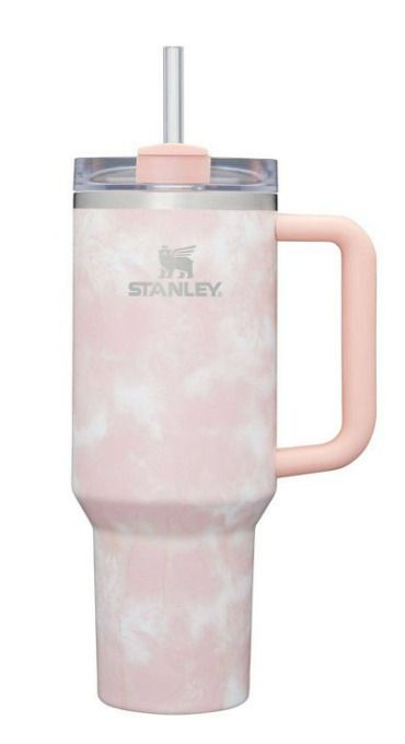 Stanley Adventure Quencher Tumbler 40 oz Nectar Pink Peach Straw Lid  Preowned