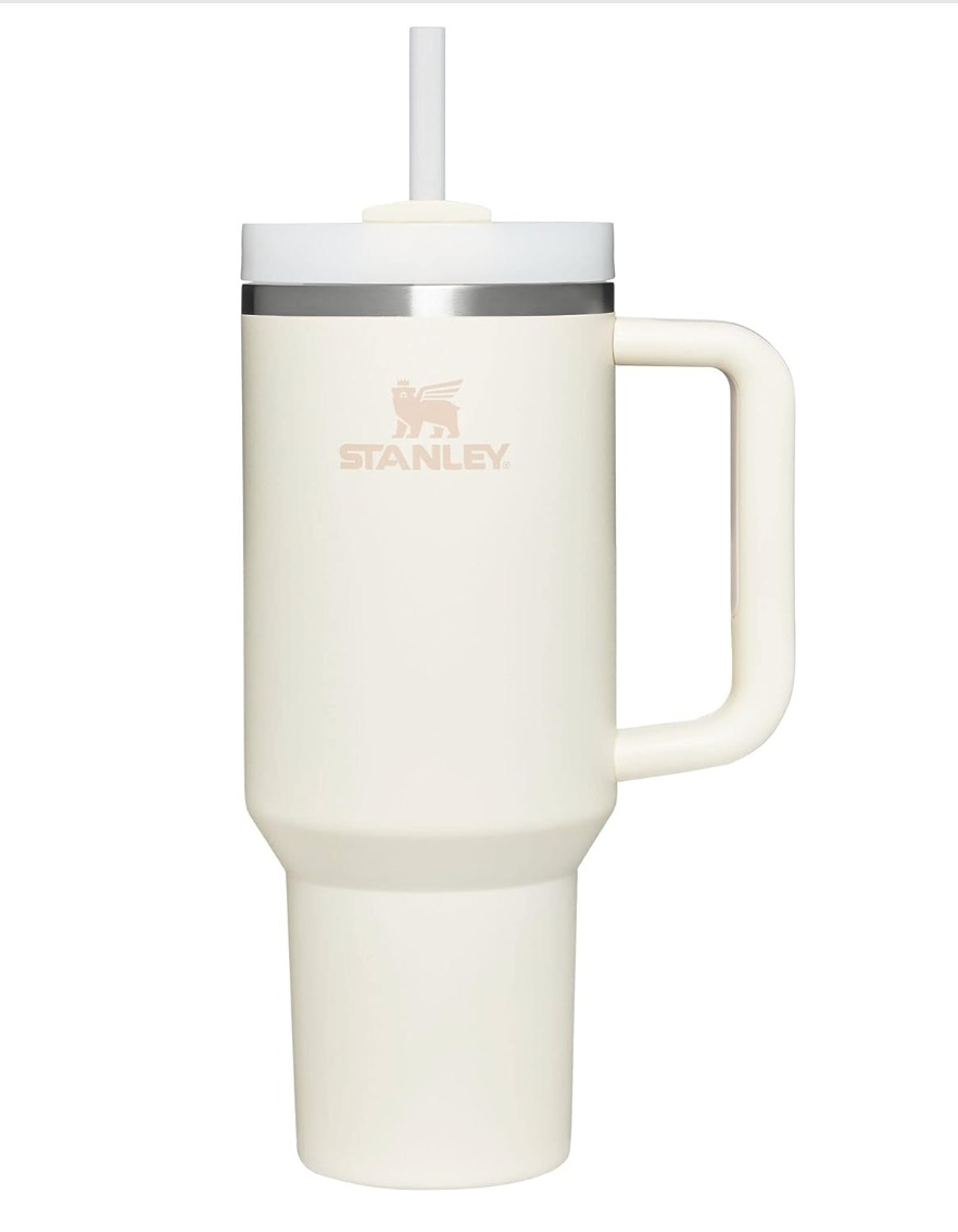 Stanley The Quencher H2.0 Flowstate Tumbler  30 Oz Cream - Stanley Tumbler  - Stylish Stanley Tumbler - Pink Barbie Citron Dye Tie